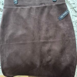 Olivia Blu Suede pencil Skirt